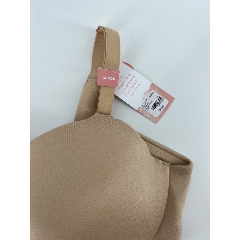 Cacique Strapless Bra Smooth Lightly Lined Nude Beige 36DD NWT - Picture 4 of 4